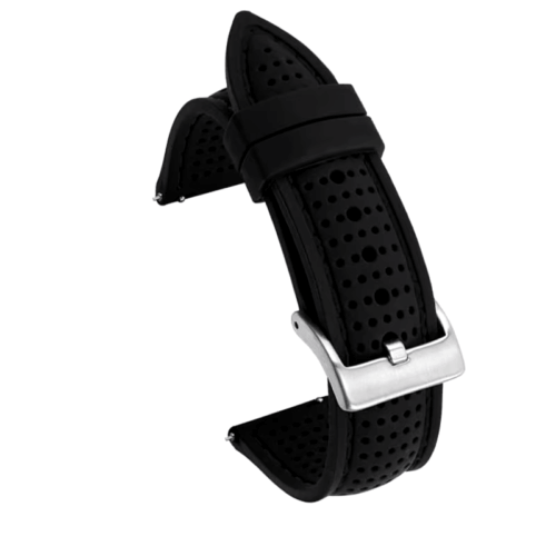 Uhrenarmband-Marbella-Silikon-Schnellwechselsystem-schwarz