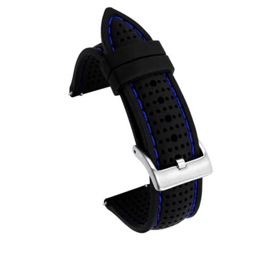 Uhrenarmband-Marbella-Silikon-Schnellwechselsystem-schwarz-blau